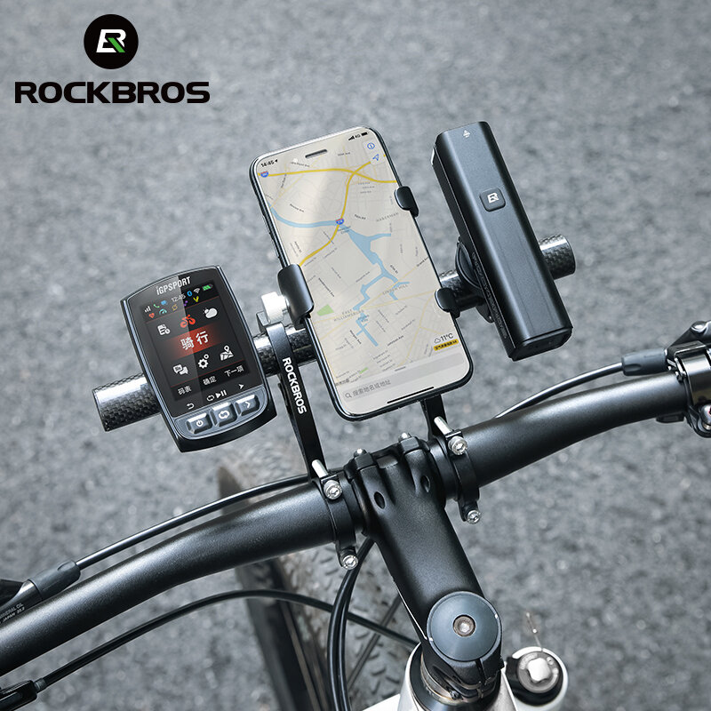ROCKBROS Ciclismo Bicicleta Handle Extensão Suporte Telefone Gopro Gps Titular Grain Carbono Multi-funcional Mount Bike Acessórios
