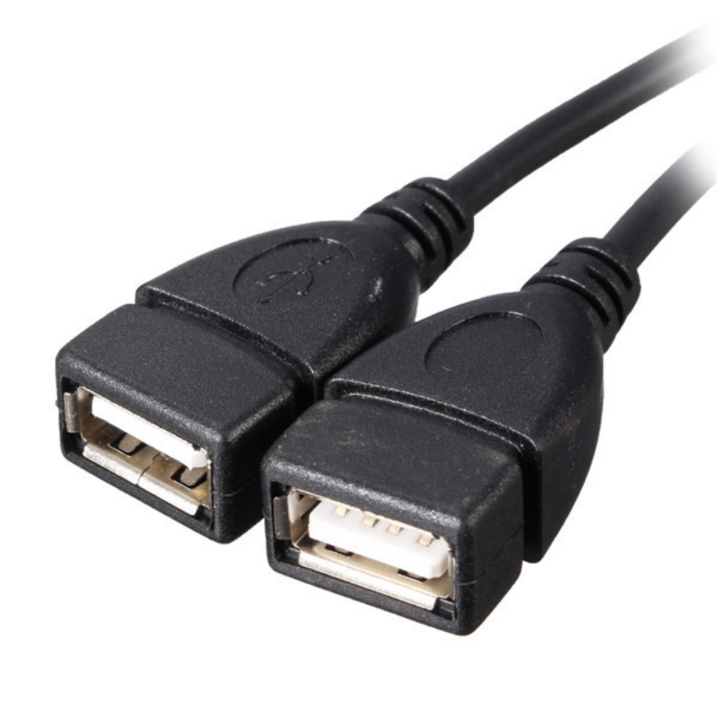 Concentrador de datos USB 2,0 A 1 macho A 2 USB Dual hembra, adaptador de corriente Y divisor, Cable de alimentación de carga USB, Cable de extensión