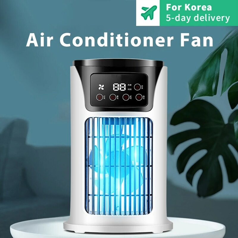 Mini ventilador de aire acondicionado portátil, Enfriador de aire, refrigeración por agua, aire acondicionado para habitación, oficina, aire acondicionado móvil para el hogar