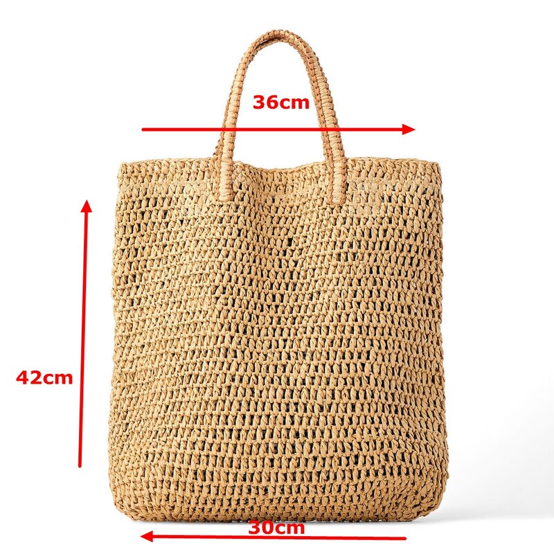 CAREY KAY Fashion women's Summer Straw Tote Bag grandi borse a tracolla tessute in vimini borse per la spesa intrecciate da spiaggia 2022 femminili