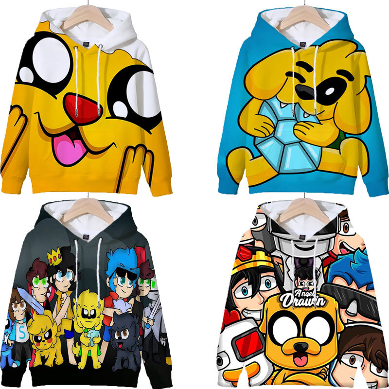 Game Compadretes Mikecrack Hoodies Boys Girls Cartoon Sweatshirts Pullover Teenage Harajuku Streetwear Tops 3D Clothes Sudadera