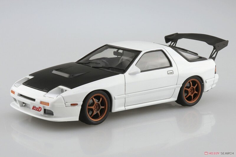 Aosima-modelo de vehículo de juguete modelo Mazda 059623 Initial D Takahashi Ryosuke FC3S RX-7 Hakone, especificaciones de la exposición, 1/24