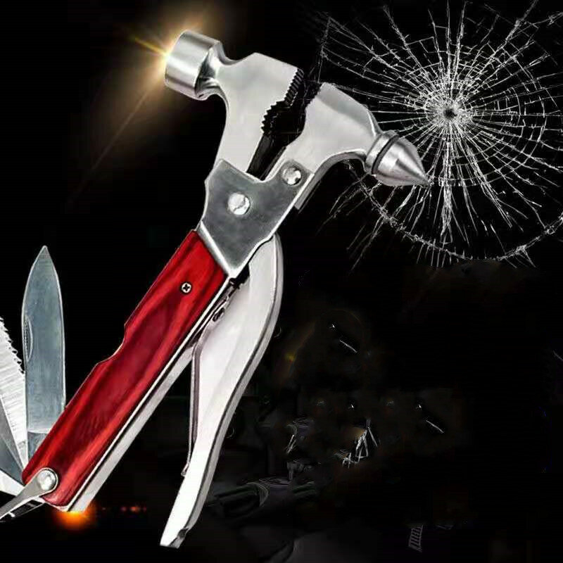 Multi-Function Hammer Steel Magic Tool Screwdriver Electrical Nail Gun Pipe Pliers Wrench Clamps Pincers Corkscrew