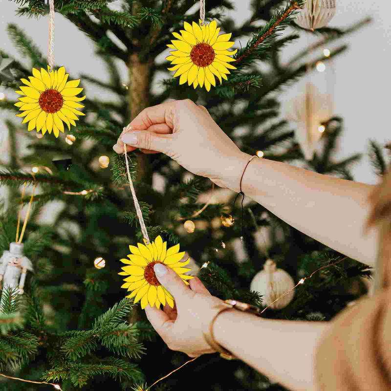 Artesanías de madera Woodenflowers flor sin terminar girasol paintcuts adornos niños Slice Sunflowers recorte artesanía rebanadas