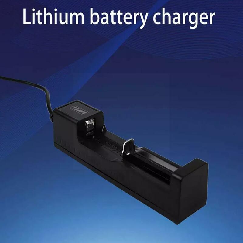 Universal 1 Slot Bateria Usb Carregador Adaptador Led Chargering Para Baterias Recarregáveis Li-ion 18650 26650 14500 Charg H2p9