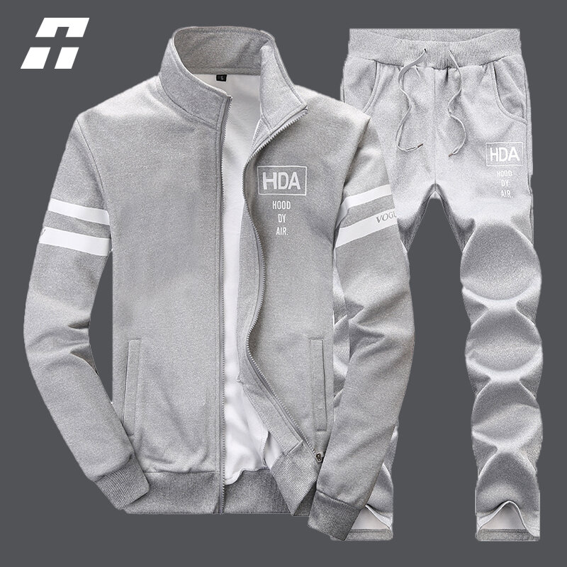 Conjunto de 2 piezas para hombre, ropa informal con estampado de letras, estilo coreano, chándal de Hip-Hop para correr, Fitness, novedad de 2022