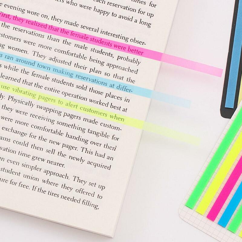 160 Buah Stiker Warna Transparan Neon Indeks Tab Bendera Catatan Tempel Alat Tulis Anak-anak Hadiah Perlengkapan Kantor Sekolah