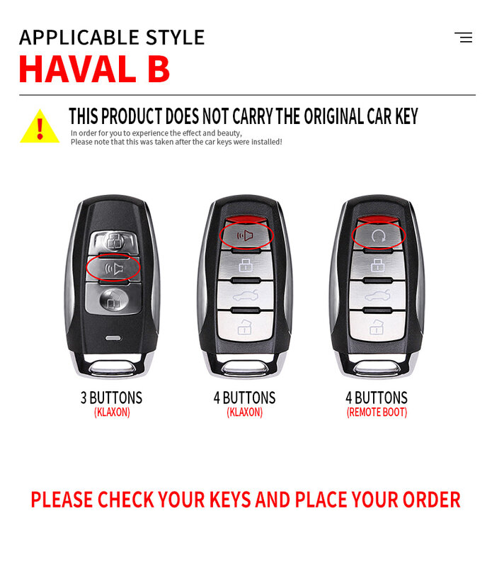 Zinc Alloy Car Key Case Shell For Great Wall Haval Coupe jolion H7 H8 H9 GMW H6 H1 H4 F5 H2S F7x F7 H2 M6 car accessories