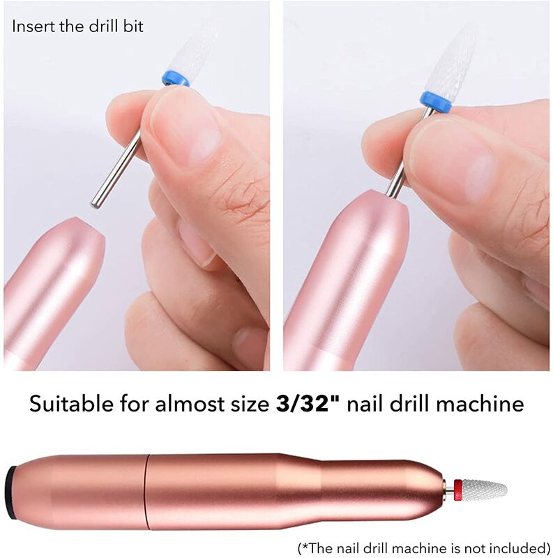 7PCS Combined Milling Cutters Set For Manicure Ceramic Nail Drill Bits Kit Electric Removing Gel Polishing Tools nail drill set