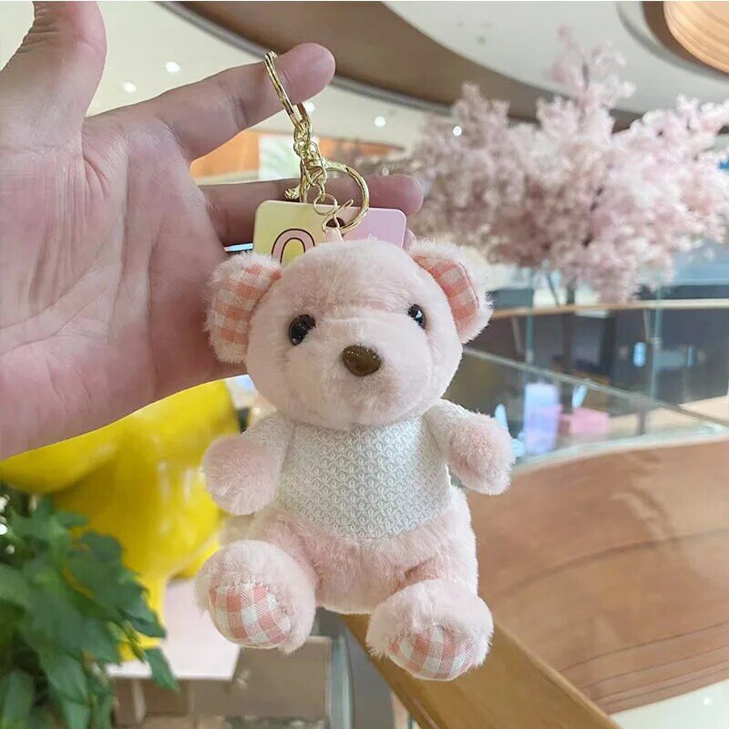 15CM Cartoon Cute Bear Doll Plush Keychain Pendant Kawaii Stuffed Animal Plush Toys Backpack Bag Pendant Children's Girls Gifts