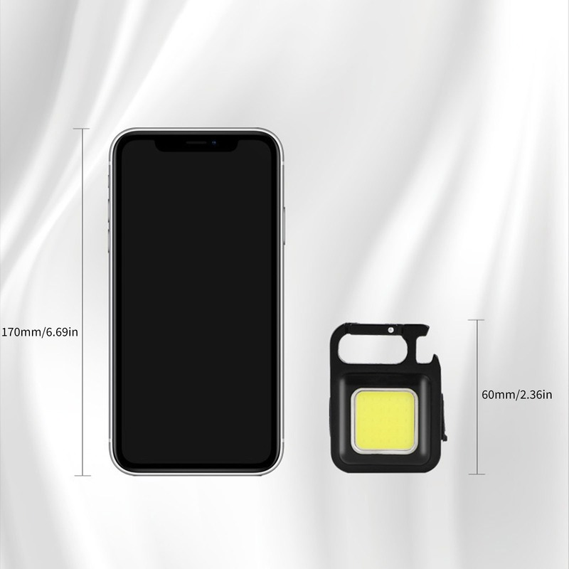 Mini LED Arbeits Licht Tragbare Tasche Taschenlampe USB Aufladbare Schlüssel Licht Laterne Camping Außerhalb Wandern COB Laterne