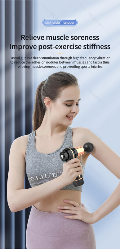 2023 NEW Brushless Muscle Massage Gun Professional Fitness Massager Vibrator Percussion Pistol for Back and Neck Pain Relief
