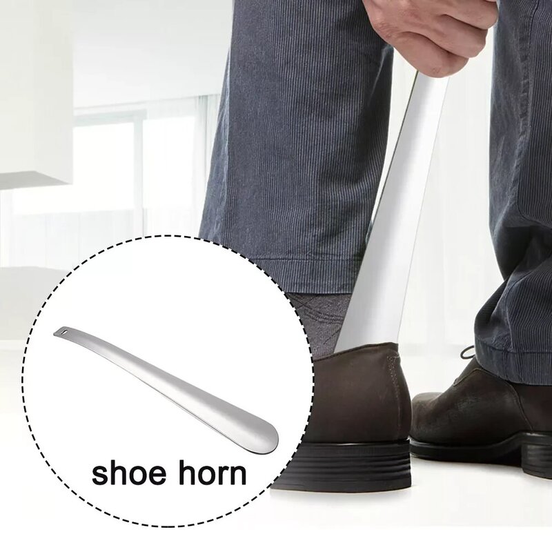 30cm Lazy Stick Helper Stainless Steel Leather Shoes Lifter Aid Shoe Horn Thickened Home Professional Kids Adults Long High Heel