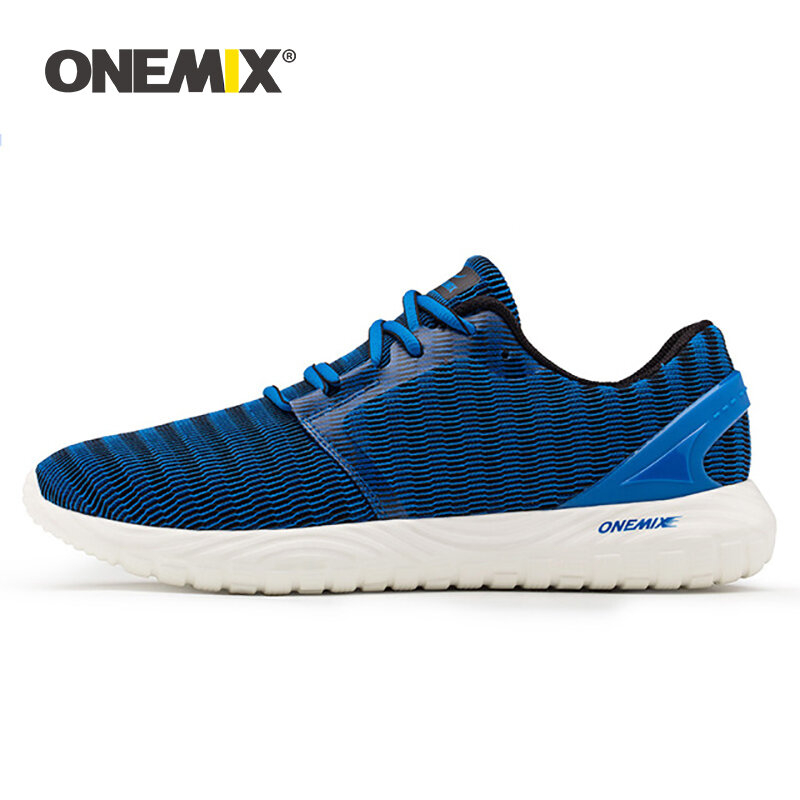 ONEMIX scarpe da corsa per uomo scarpe da ginnastica in Mesh traspirante Super Light Outdoor nero bianco scarpe sportive scarpe da Jogging da passeggio