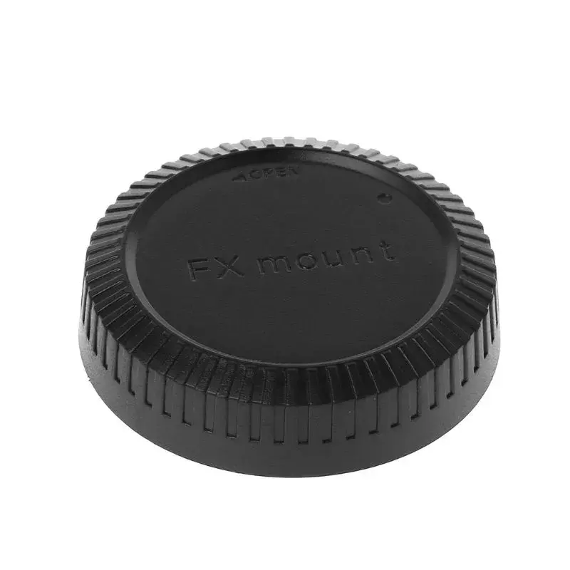 Capuchon d'objectif arrière, couvercle de caméra, Protection Anti-poussière, plastique noir pour monture Fuji FX X