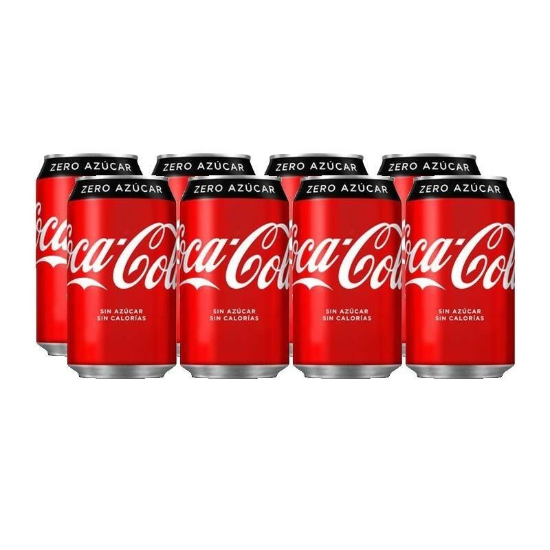 Coca-Cola Zero lata, pack 8x33cl