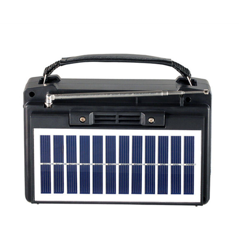 Am fm sw rádio de emergência solar alimentado por bateria bluetooth-compatível rádio multifuncional lanterna led multi banda com alto-falante