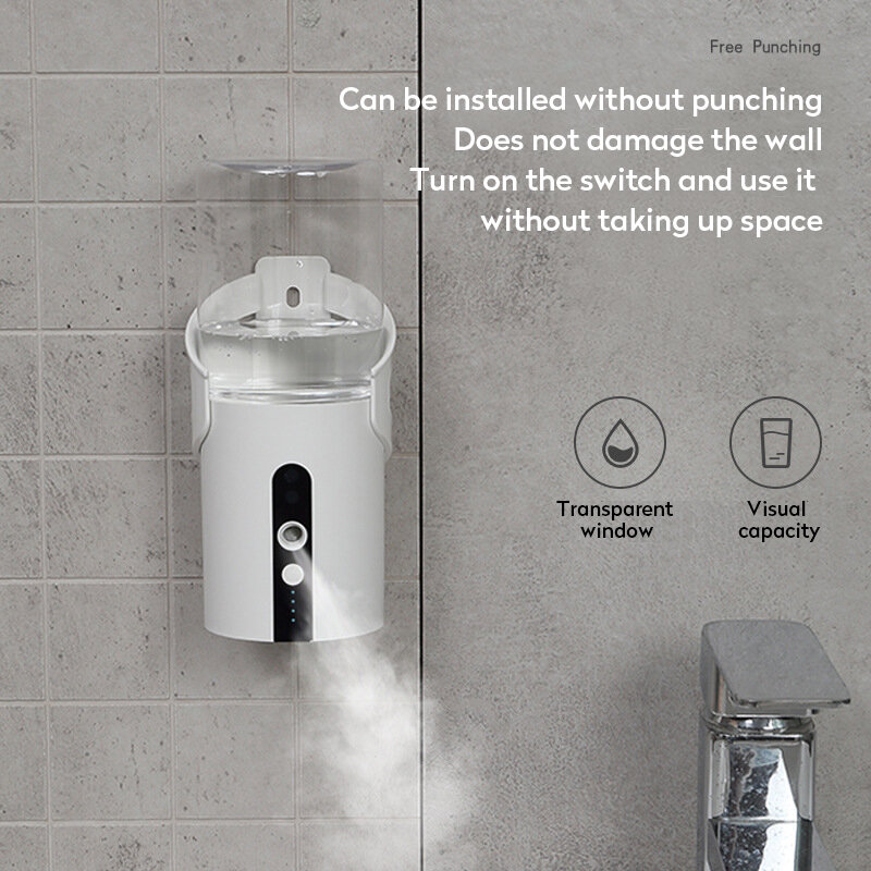 320ml umidificador de ar indução infravermelha automática pulverizador desinfecção do álcool hangable difusier para casa banho inteligente