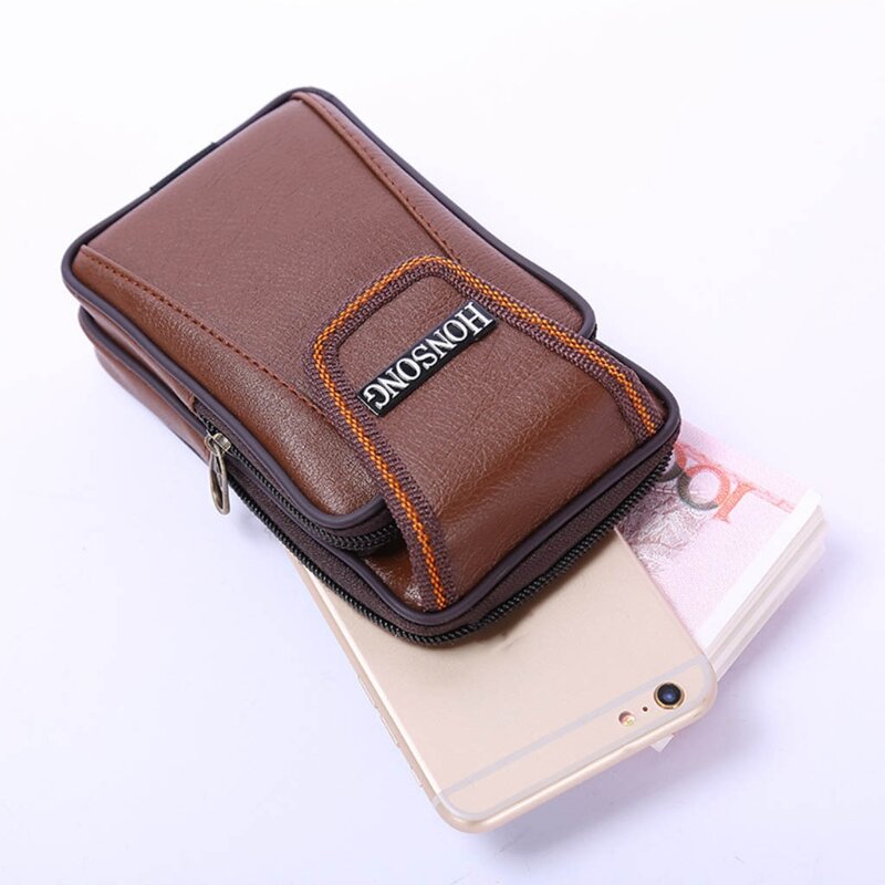Pochete vintage masculina, cinto multifuncional, bolsa para celular, viagem, hip, bolsa de pendurar, carteira pequena