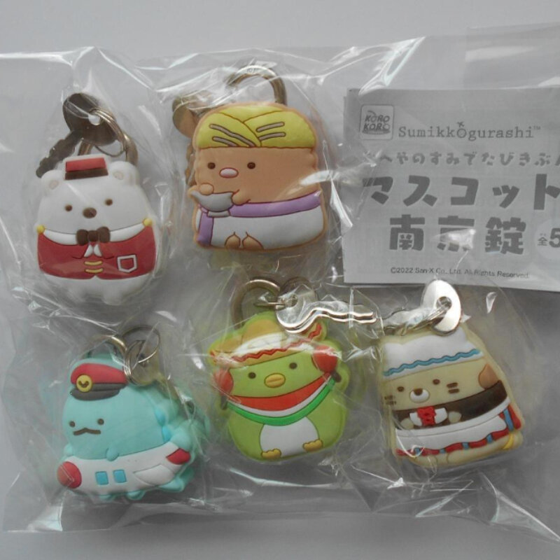 Cápsula de KORO Gashapon auténtica de Japón, juguete Sumikkogurashi, candado de estilo, bolsa colgante, accesorios, decoración, regalos para niños