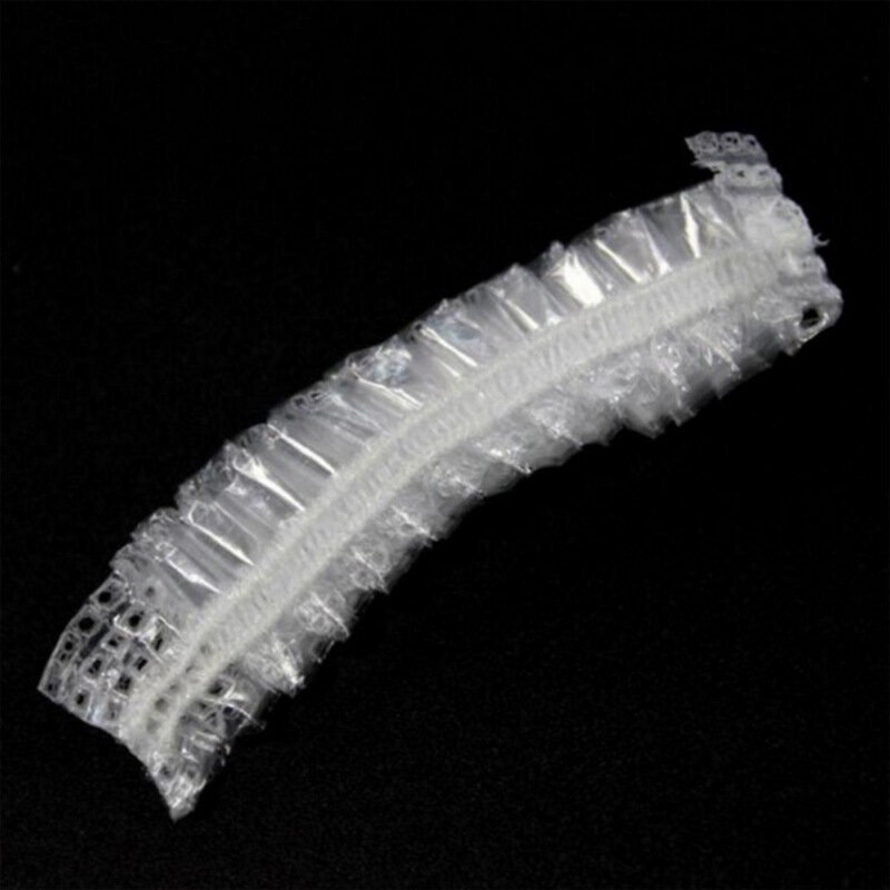 100 조각 일회용 귀마개 살롱 헤어 컬러링 목욕 샤워 귀 가드 커버에 대한 명확한 플라스틱 방수 귀고리 도매