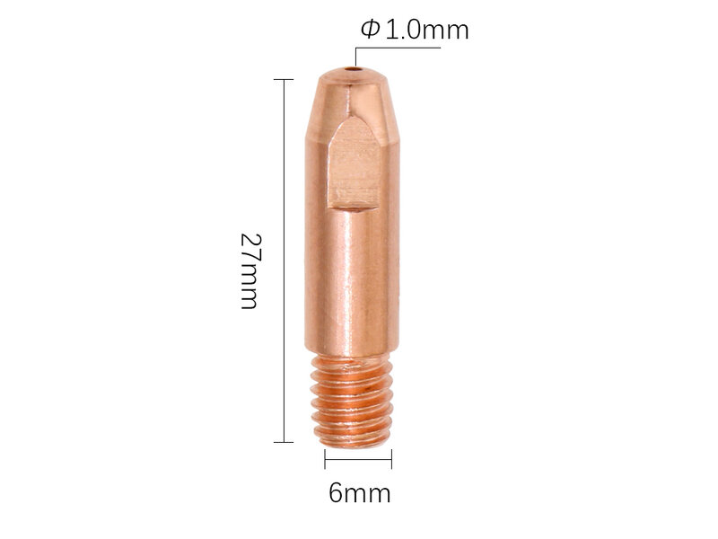 Punta de boquilla de Gas MIG piezas MB 24KD para Binzel, soporte de boquilla de 32 M6, 1,2mm, 0.047 ", 1,0mm, 0.039", 0,8mm, 0.030"