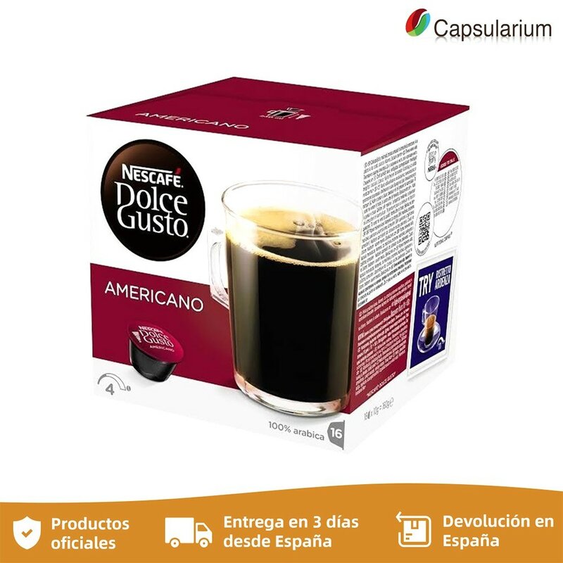 Amerikanischen kaffee, box von 16 original kapseln Dolce Gusto. Boden kaffee für Nespresso kaffee maschine-Capsularium