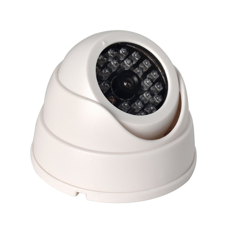 Wireless Dummy Fake Security Camera Home Surveillance Cctv Dome Indoor Outdoor False Hemisphere Simulation Camera Red LED Light