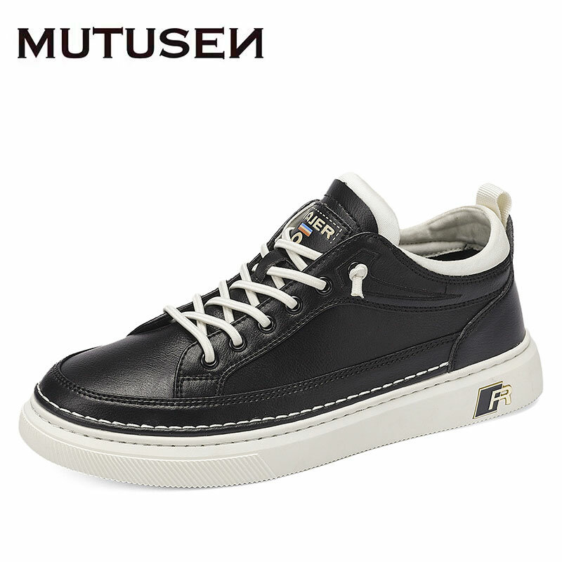 Men Shoes Luxury Brand High Quality 2022 Male Leather Shoes Lace-up Casual Mens Leather Shoes Flats Original Sneakers