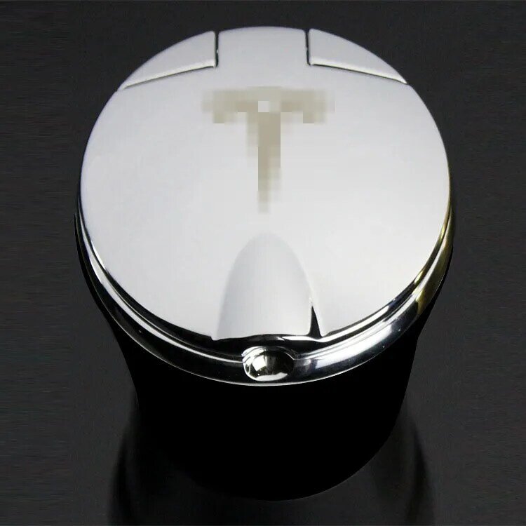 Dla Tesla MODEL3 X popielniczka samochodowa ze światełka LED popielniczka samochodowa specjalna modyfikacja metalu