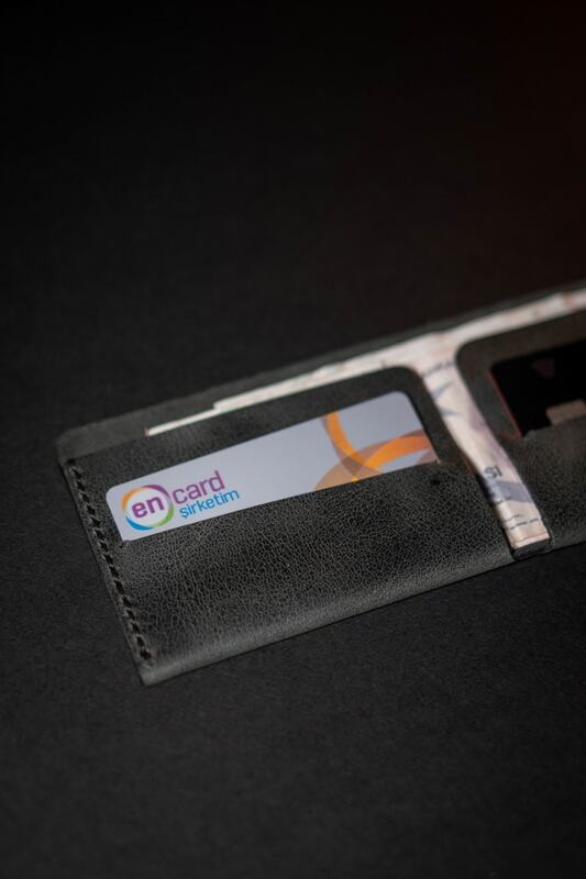Portefeuille fin 2021 en cuir véritable pour hommes, porte-cartes de crédit, couleur Anthracite, fait à la main, Mini porte-monnaie, flambant neuf