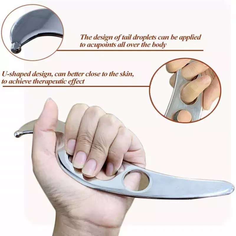 Gua Sha Stainless Steel Board Manual Muscles Massager Relaxation Soft Tissue Physical Therapy Reduce Body Pain Scraping Tool