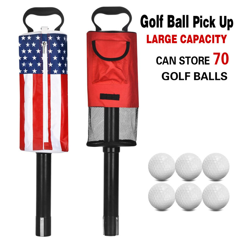 كرة جولف التقاط حقيبة المسترد تحمل ما يصل إلى 60 كرات قابلة للإزالة المحمولة سهلة لالتقاط كرات الغولف التقاط اسطوانة الكرة
