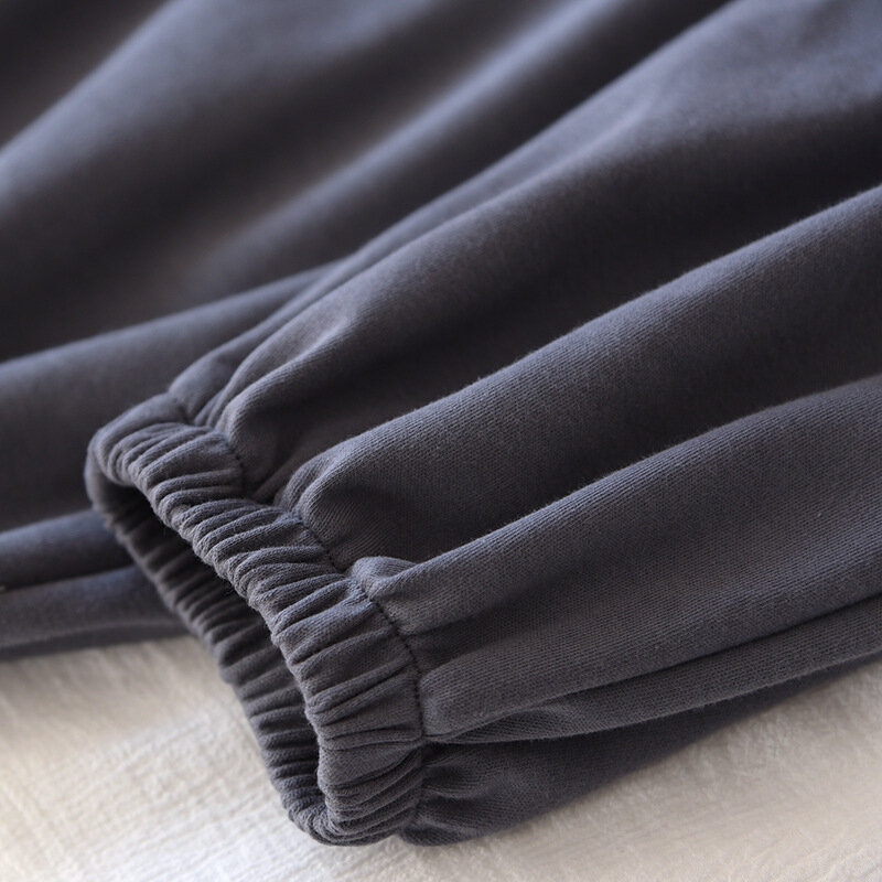 Celana Piyama Pria Celana Olahraga Tipis Pergelangan Kaki Katun Musim Semi Musim Gugur Celana Olahraga Sederhana Longgar Kasual Kebugaran Celana JOGGER