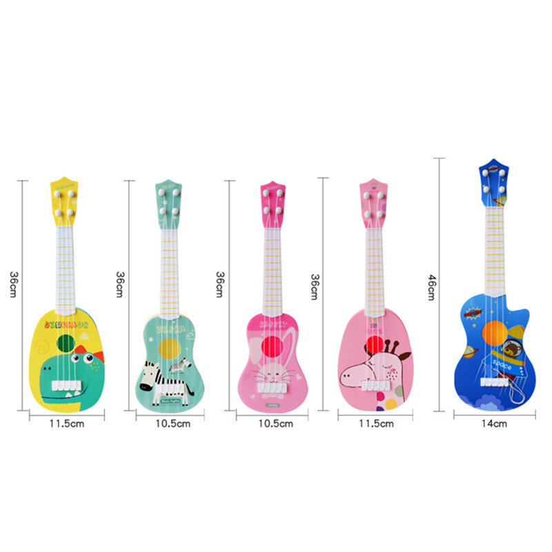Ukulele różowy 21 Cal 4 struny Ukelele tanie hawaje Mini gitara Tone cukierki kolor