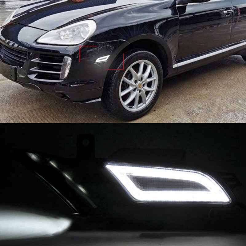 LED 훈제 LED 사이드 마커 램프 신호등 켜기-Porsche Cayenne 957 2007-2010