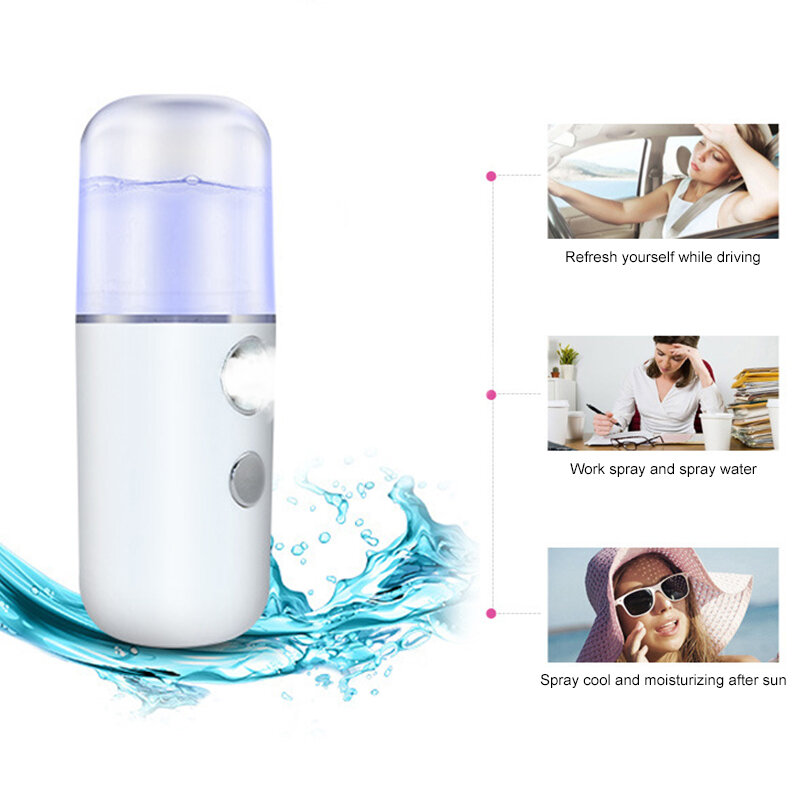 Mini Nano Nebel Sprayer Kühler Gesichts Dampfer Luftbefeuchter USB Aufladbare Gesicht Feuchtigkeits Vernebler Schönheit Hautpflege Werkzeuge
