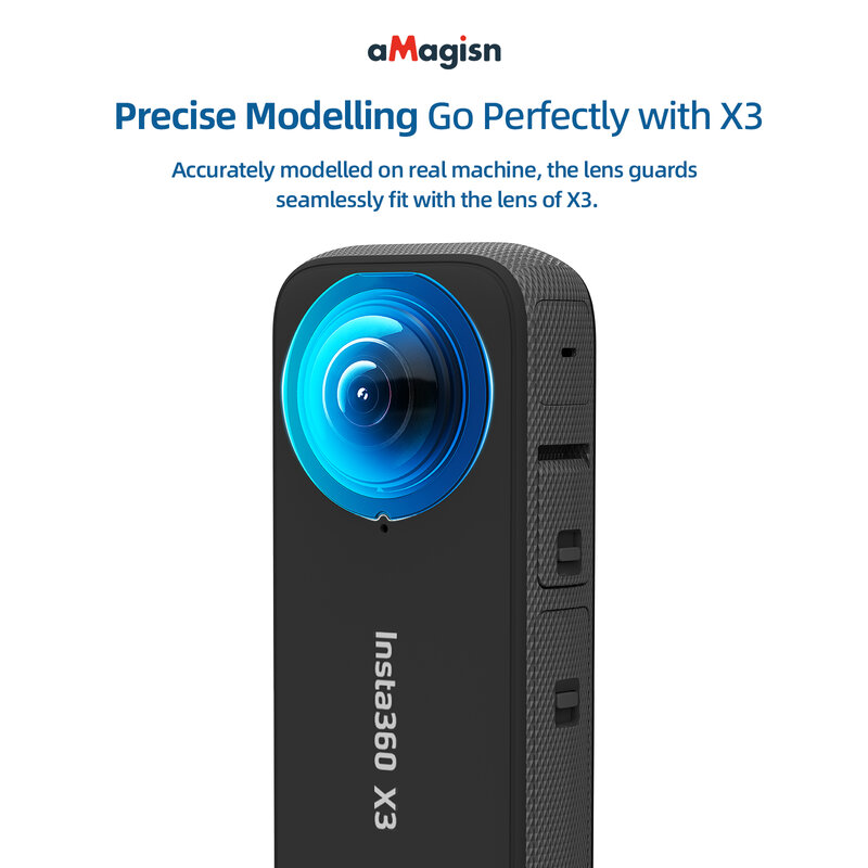 렌즈 가드 프로텍터, Insta360 X3 용, 스크래치 방지 HD 보호 쉘 케이스, Insta360 ONE X3 파노라마 카메라 액세서리