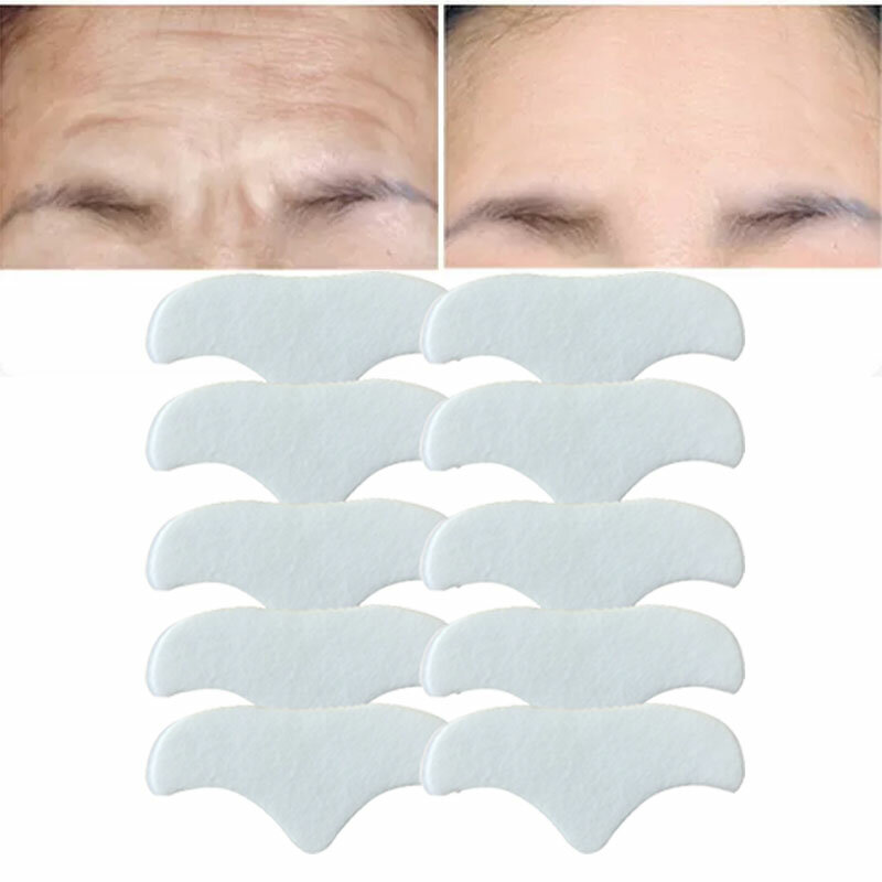 Dahi Anti-Wrinkle Patch Pelembap Anti-kering Anti-Kekasaran Pengencang Angkat Menghilangkan Keriput Pengecil Pori-pori Anti Penuaan 10 Buah