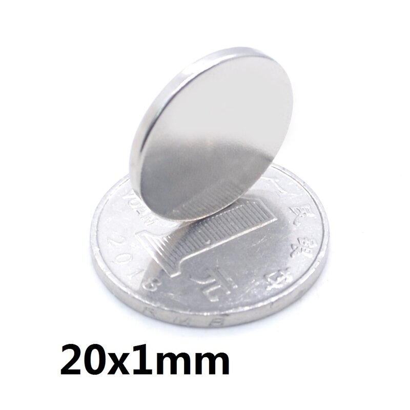 แม่เหล็ก Thickness1mm Super Strong แม่เหล็ก NdFeB Neodymium ขนาดเล็กบางแม่เหล็กถาวร N35 Dia 1/2/3/4/5/6/8/10/12/15/18/20มม.