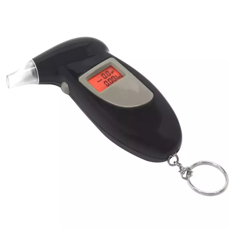 Digital Breath Alcohol Tester con avviso acustico guida sicura con portachiavi etilometro rilevatore di alcol a risposta rapida