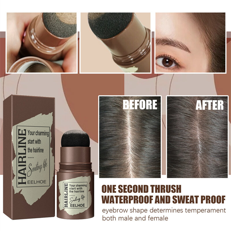 Kit de réparation de ligne de cheveux, coiffage naturel étanche et durable, modèle de sourcils, poudre, maquillage rapide