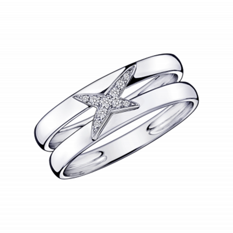 Роскошное женское кольцо с гальваническим покрытием из серебра 925 пробы