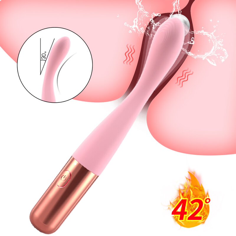 Heating Silicone Dildo Vibrator for Women AV Magic Wand Massage G Spot Vibration Clit Stimulator Sex Toys for Female Masturbator