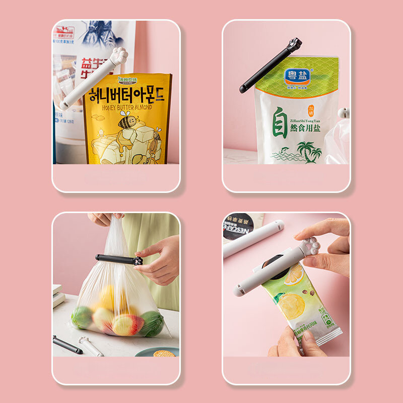 6Pcs/set Portable Sealing Clips Cat Claw Shaped Storage Food Clips Convenient Chip Sealing Clips Adorable Snacks Sealer Clamp
