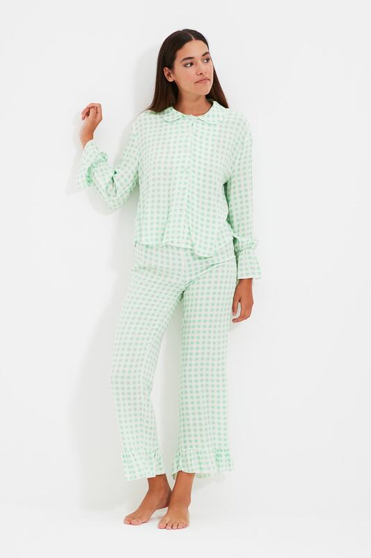 Trendyol Boerenbont Geweven Pyjama Set THMAW22PT0131