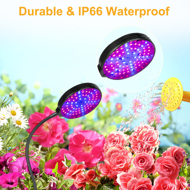 Luce di crescita delle piante a LED spettro completo per interni USB 5v con Timer coltivazione in serra luce temporizzata dimmerabile 5 livelli