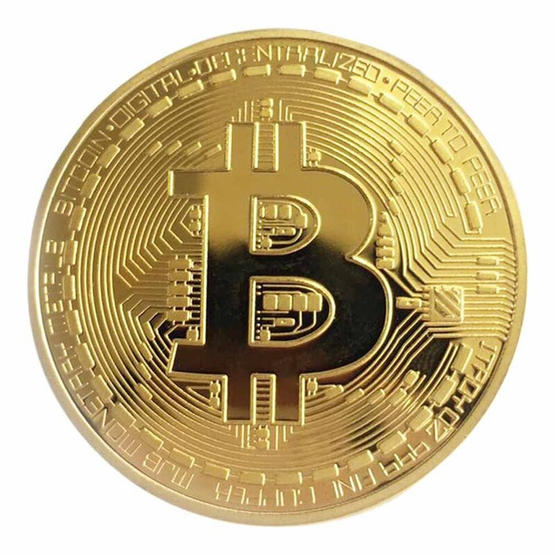 1PC Souvenir creativo moneta Bitcoin placcata in oro oro fisico collezione di monete BTC da collezione regalo commemorativo fisico