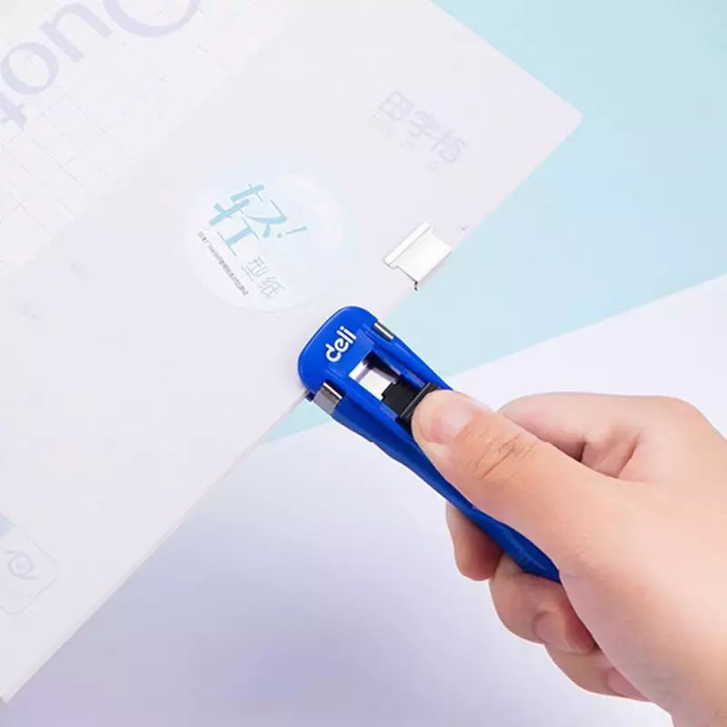 Mini metal cliper de papel clipe azul recargas grande capacidade pasta escritório escola encadernação máquina de papel sem papel suprimentos clipe s7t5
