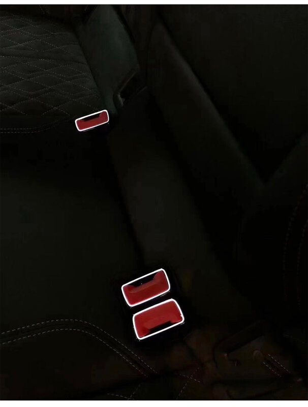 สำหรับ Audi A6 C8 Allroad A7 A8 D5 Q7 Q8 RS4 RS5 S4 S5 E-Tron บรรยากาศความปลอดภัยซ็อกเก็ตความปลอดภัยหัวเข็มขัด Ambient Light